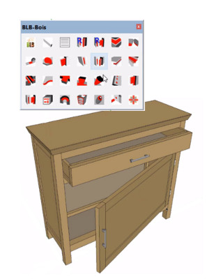 Formation en ligne SketchUp B : modélisation d'un meuble